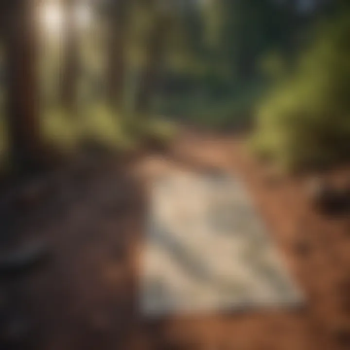 Trail map indicating various off-roading paths in Sedona