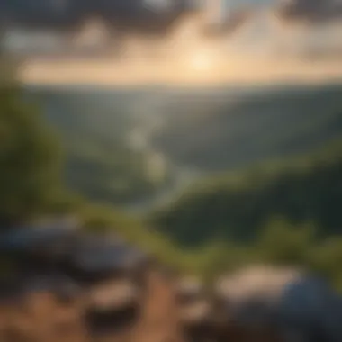 Challenging Terrain Overlooking Valley