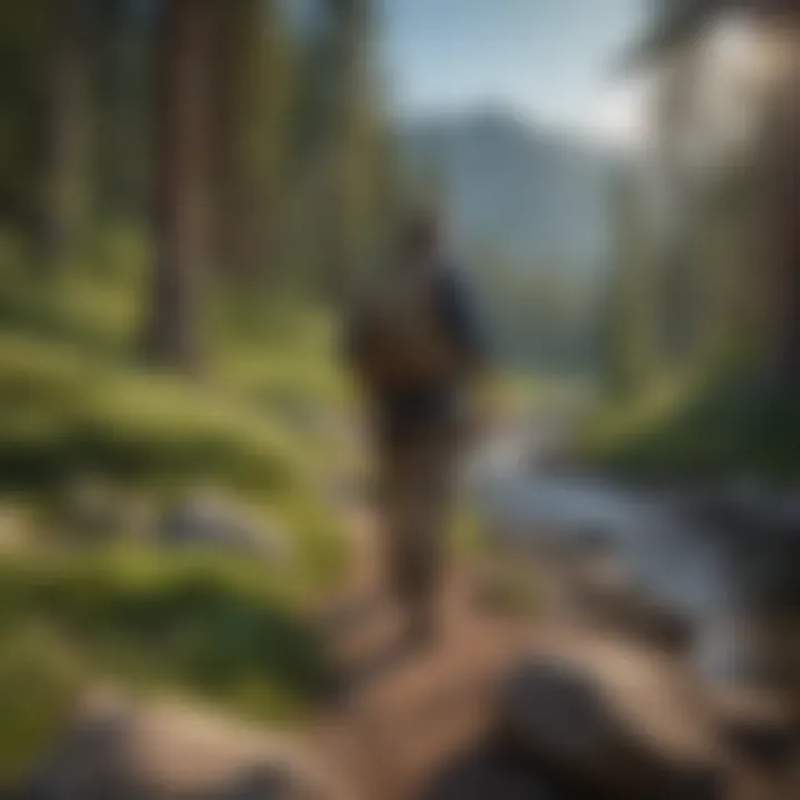 Scenic view of outdoor adventure guiding in the mountains