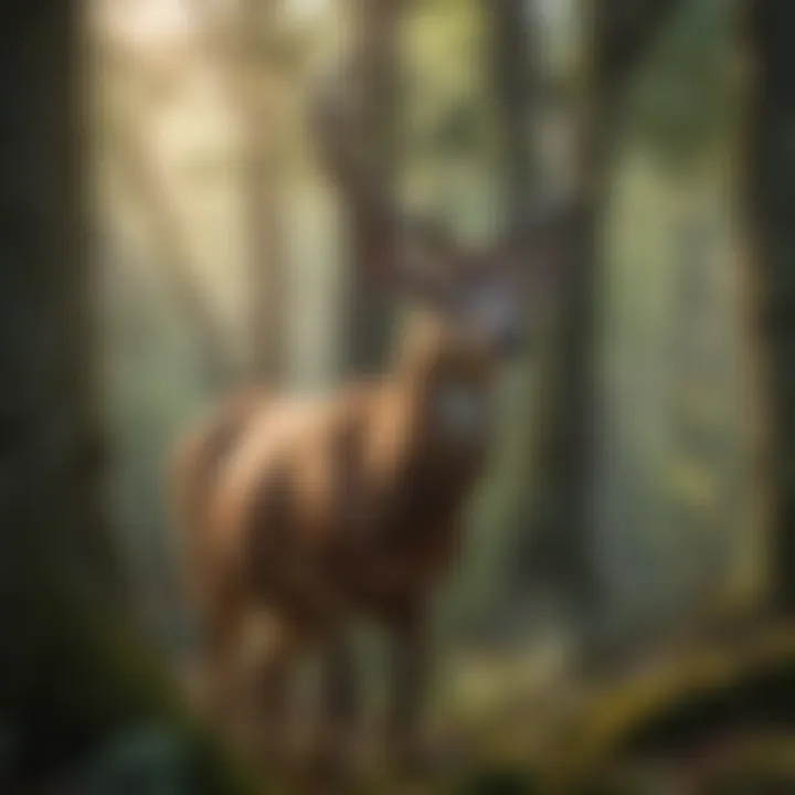 Graceful deer in a natural woodland setting