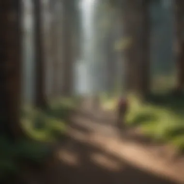 Bicyclist navigating a scenic section of the Pacific Crest Trail