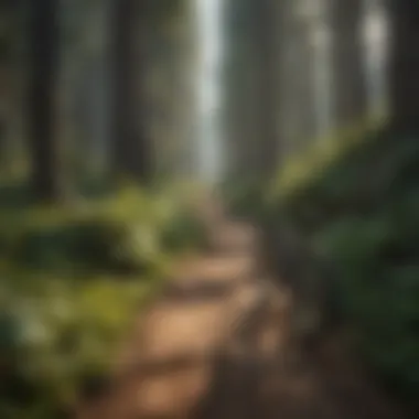 Map highlighting bike-friendly sections of the Pacific Crest Trail