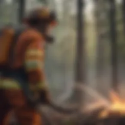 Intense firefighting training in action