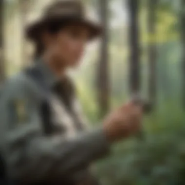 Park Ranger conducting wildlife conservation research