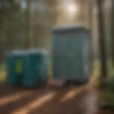 Porta Potty Cleaning Equipment in use