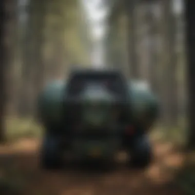 Maintenance check being performed on a pine straw round baler