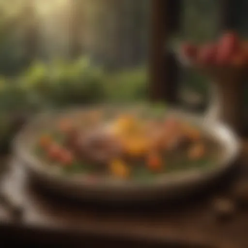 Artisanal dish presentation