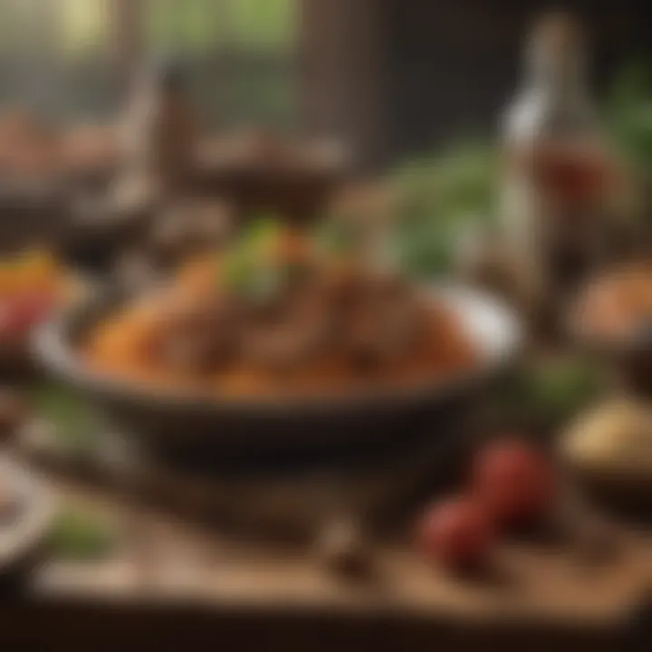 Homemade recipe ingredients showcase