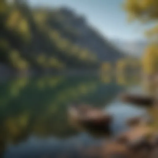 Scenic view of Eagle Mountain Lake with fishing boats