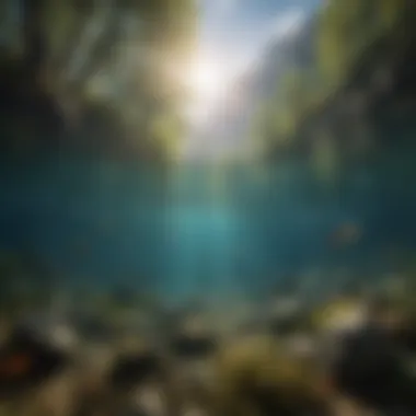 Diverse Aquatic Life Beneath Eagle Mountain Lake Underwater shot of diverse fish species found in the lake