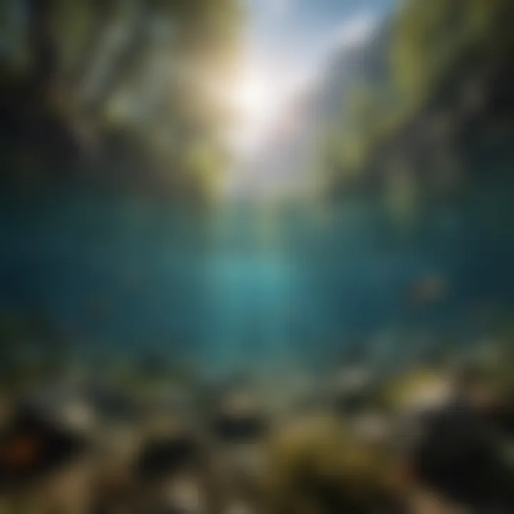 Diverse Aquatic Life Beneath Eagle Mountain Lake Underwater shot of diverse fish species found in the lake