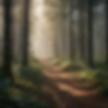 Sustainable Forestry: Integrating Herbicide Use A lush forest landscape highlighting sustainable forestry practices.