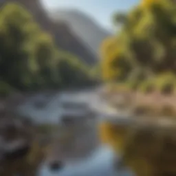 A breathtaking view of the Rio Grande River winding through the Santa Fe landscape