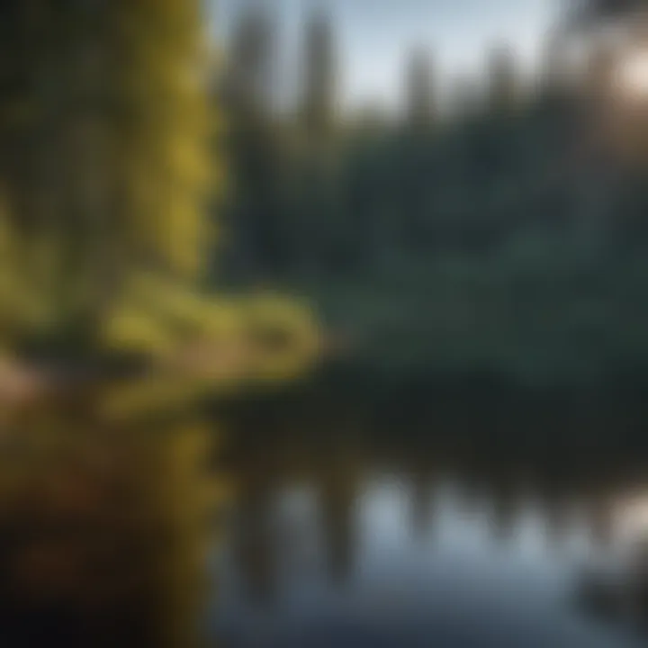 A serene lake reflecting the beauty of Rodman Campground