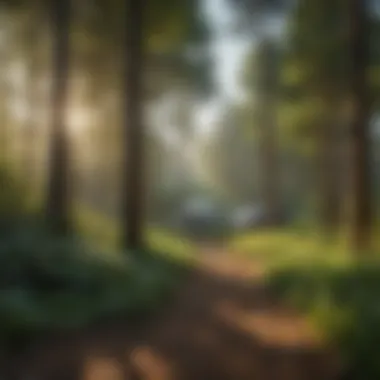 Panoramic view of Rodman Campground showcasing lush green surroundings