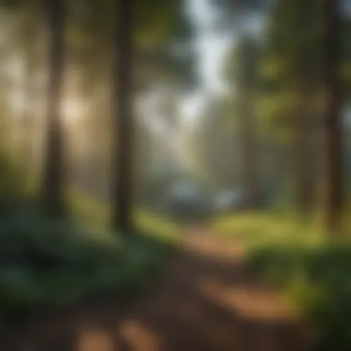 Panoramic view of Rodman Campground showcasing lush green surroundings