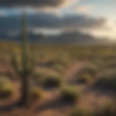 Iconic Saguaro Landscape Vast landscape showcasing the iconic Saguaro cactus at Saguaro Ranch