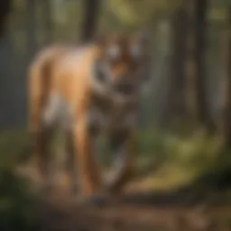 Magnificent tiger in its natural habitat