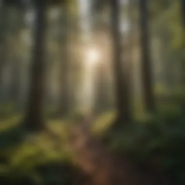 A lush forest landscape showcasing biodiversity