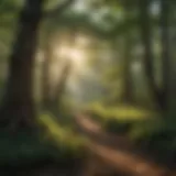 Dramatic landscape of Shawnee Forest showcasing its dense foliage and towering trees