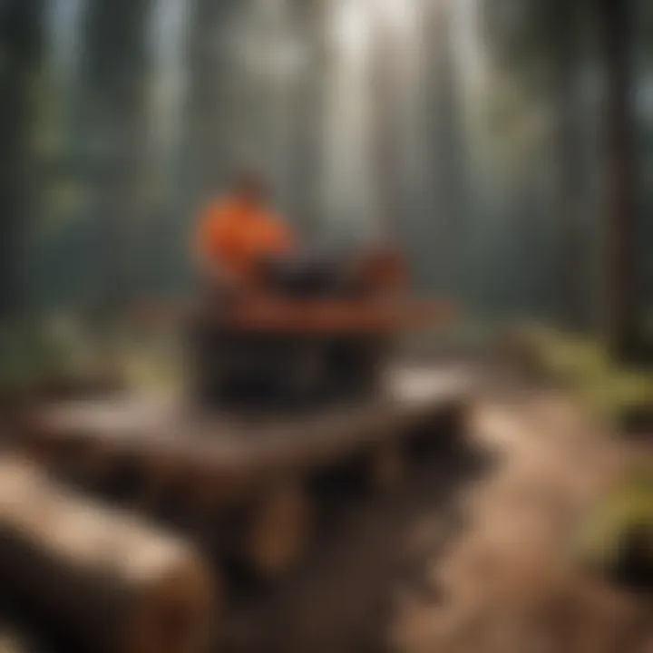 Efficient Portable Sawmill for Precision Cutting Compact portable sawmill in action