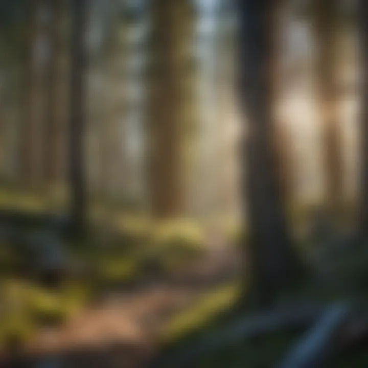 Close-up of diverse forest ecosystems thriving near Snow Bowl