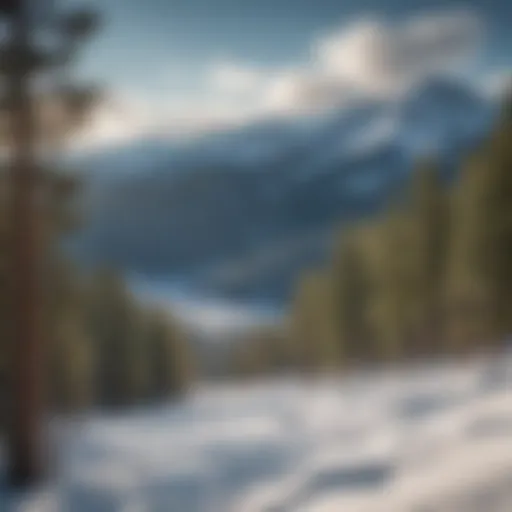 Panoramic view of Snow Bowl ski area surrounded by majestic mountains