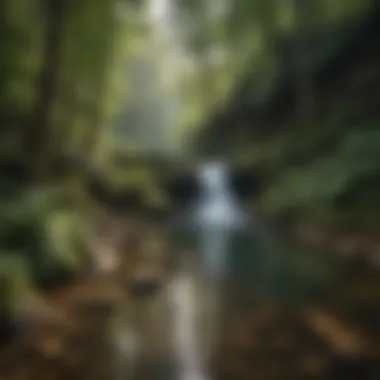 Crystal clear pool at the base of a hidden gem waterfall