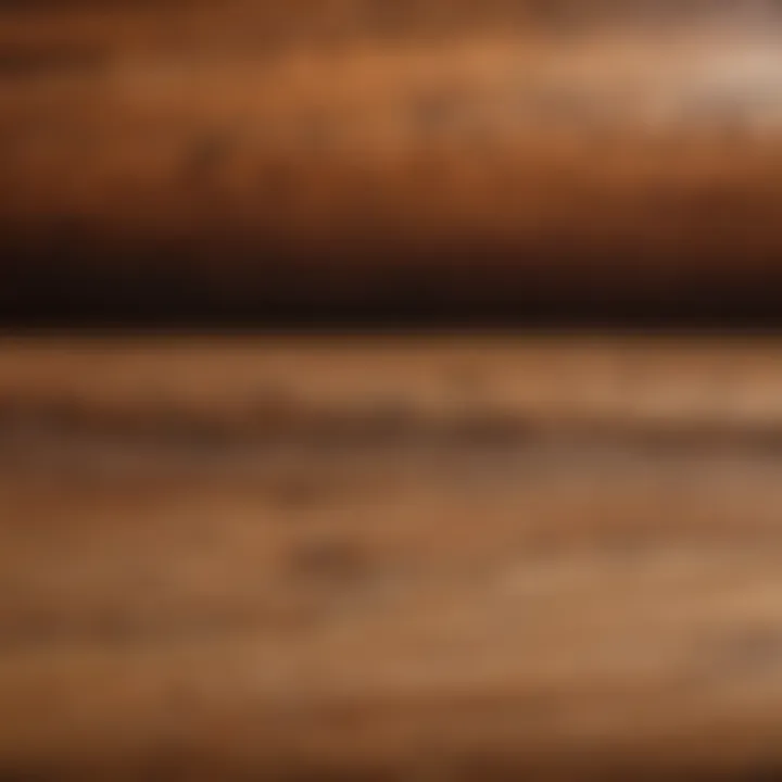 Comparison of wood before and after structural stain treatment