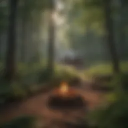 Serene view of a Minnesota state forest campground