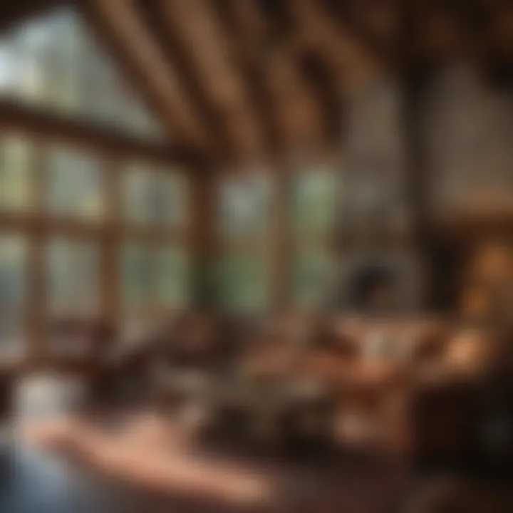Cozy interior of Stoney Creek Lodge showcasing rustic charm