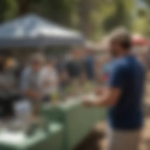 Vibrant summer job fair in Santa Maria showcasing various local employers.