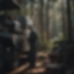 Technician examining advanced machinery