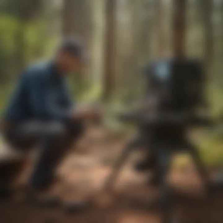 Technician engaging in specialized calibration