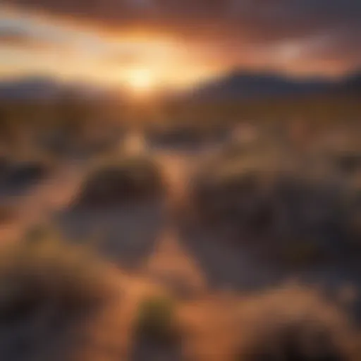 Stunning Nevada desert landscape at sunset