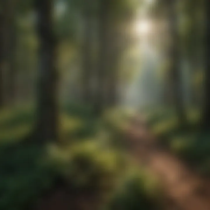 Lush forest landscape where huckleberries grow