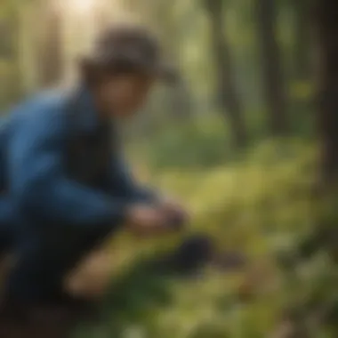 Harvesting huckleberries in a sustainable manner