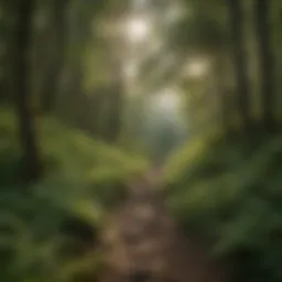 Lush greenery along a Juneau hiking trail