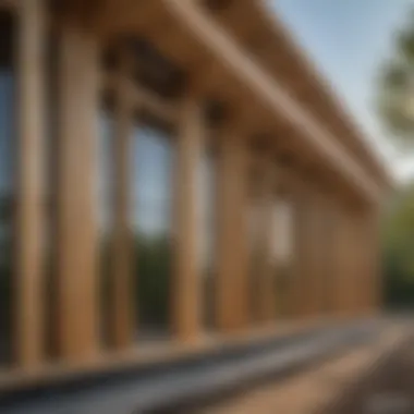 Innovative building structure utilizing poplar wood for construction