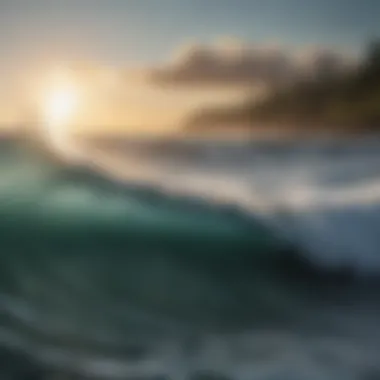 Illustration of ocean currents influencing global weather patterns.