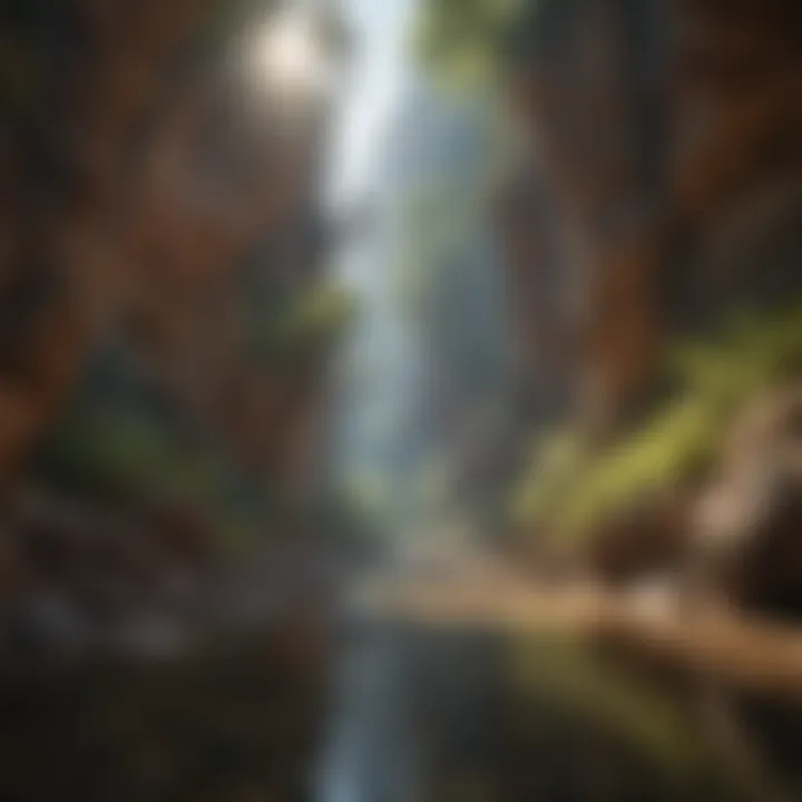 The unique microclimate of a box canyon, illustrating its ecological significance