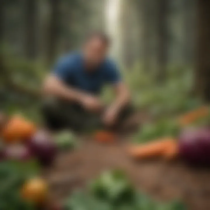 A thoughtful individual analyzing dietary choices and supplement information.