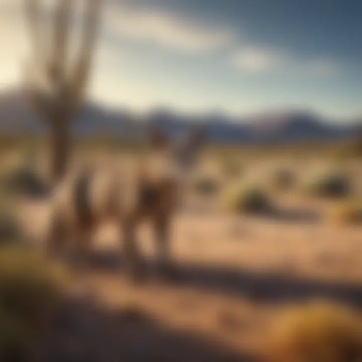 Stunning desert landscape showcasing unique fauna