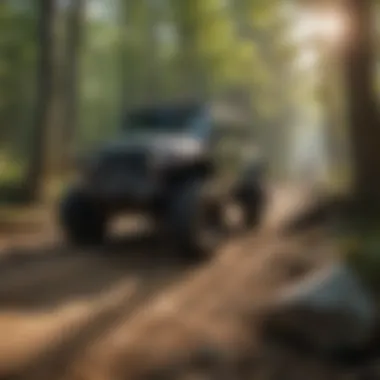 An ORV navigating through rugged terrain in Michigan