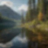 A breathtaking view of a serene lake surrounded by mountains in Montana