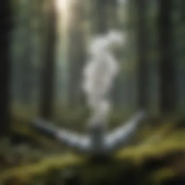 Artistic representation of the Ghost Pipe plant intertwined with cultural symbols reflecting its significance.