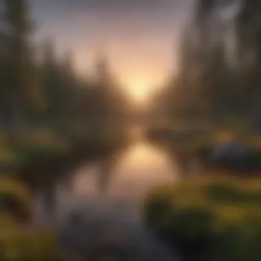 Tranquil Sunset over Heather Lake A tranquil sunset over Heather Lake, showcasing its beauty