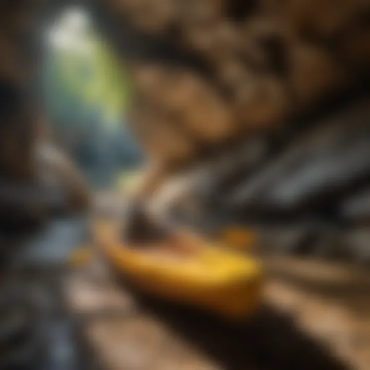 Stunning rock formations illuminated by natural light in a cave