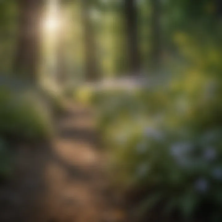 Wildflowers along a horseback riding trail