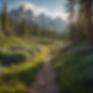 Trail leading through the scenic landscapes of the Grand Tetons